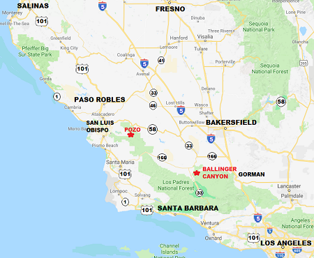 Central Calif Map