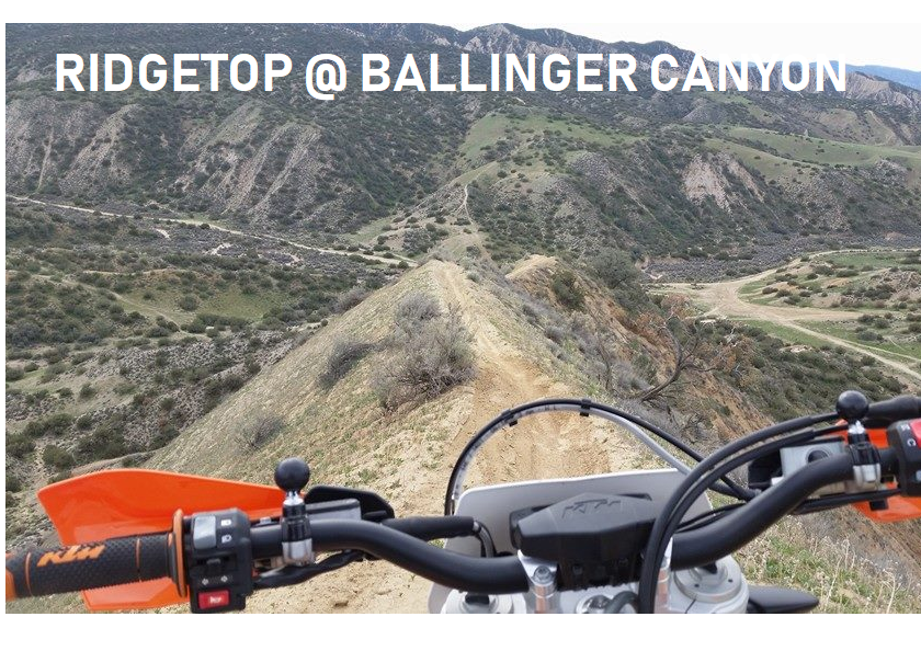 Ridetop trail at Ballinger Canyon